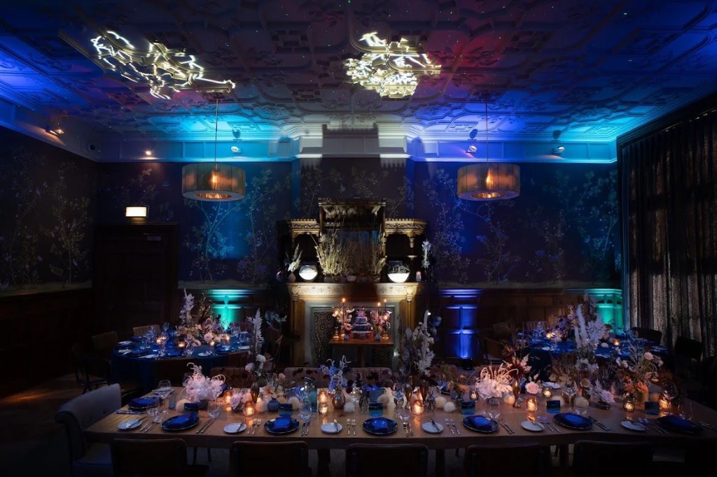 Midnight Blue Celestial Gala Banquet and Gobo Projection